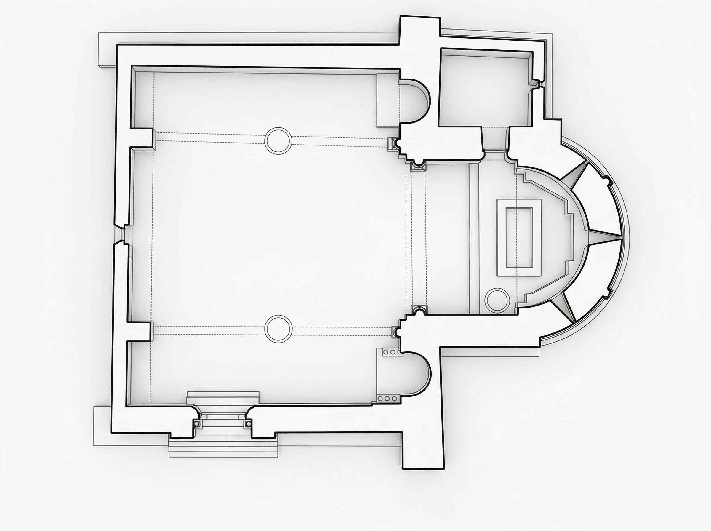 Planta de la Ermita de los Santos Mártires