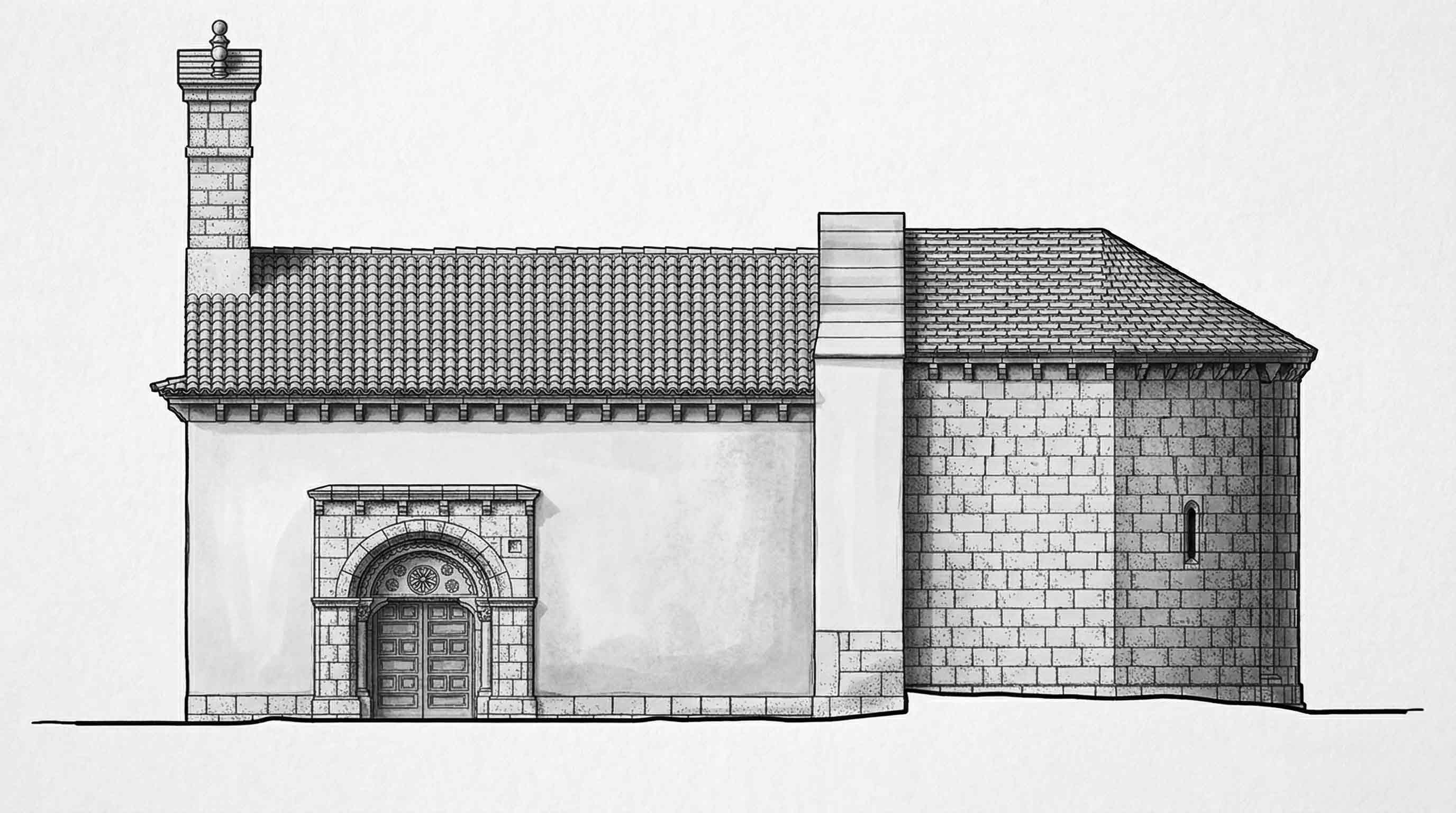 Alzado de la Ermita de los Santos Mártires