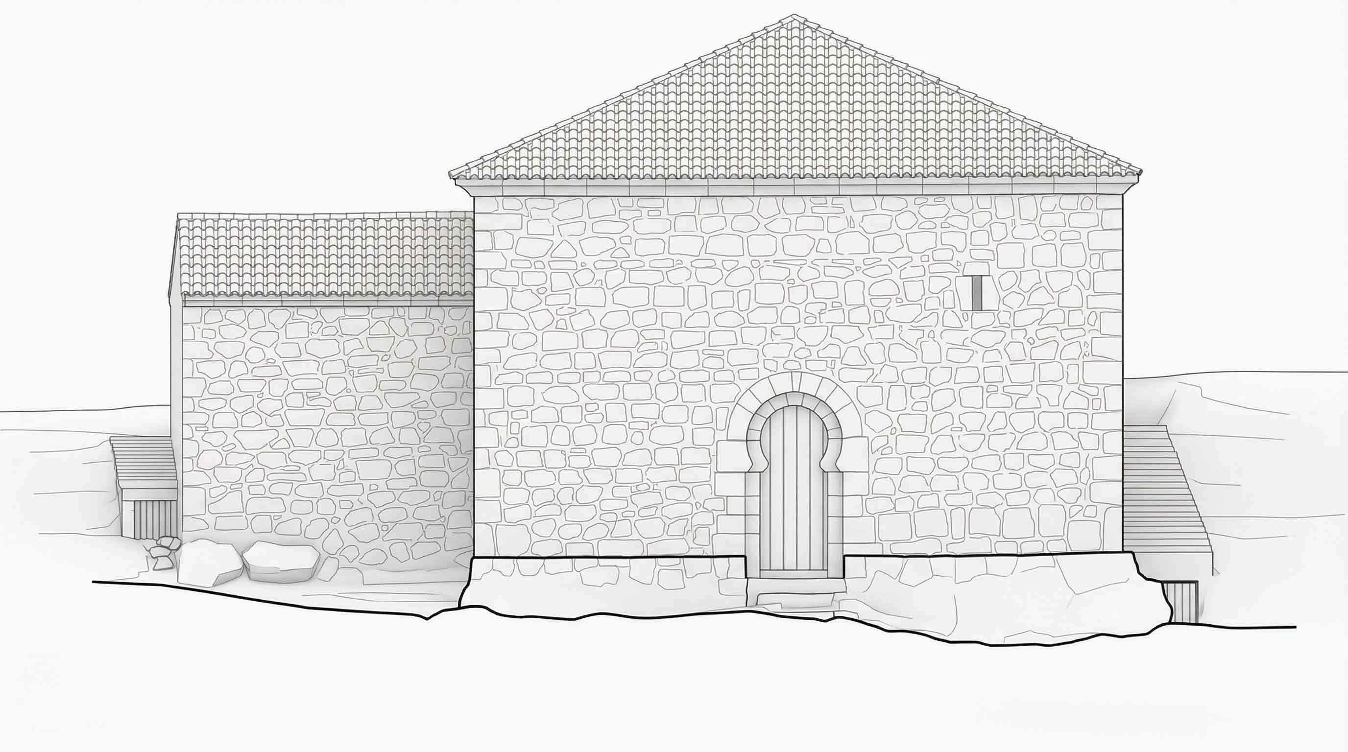 Alzado de la Ermita de San Baudelio
