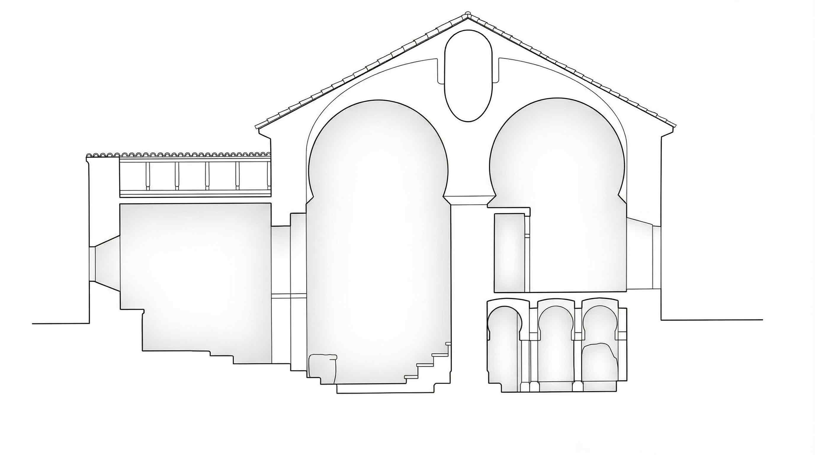 Alzado de la Ermita de San Baudelio