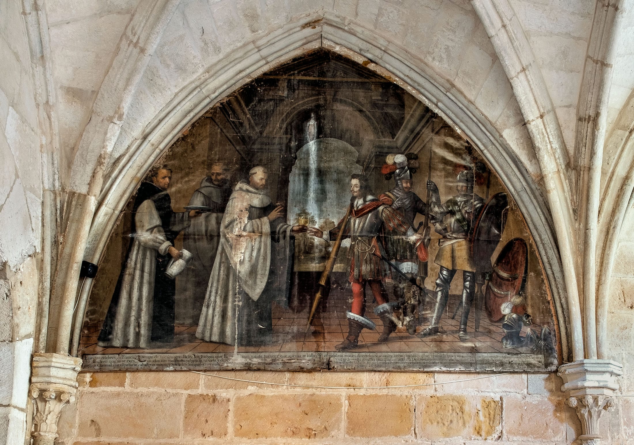 Mural del Claustro del Monasterio de Santa María de Huerta