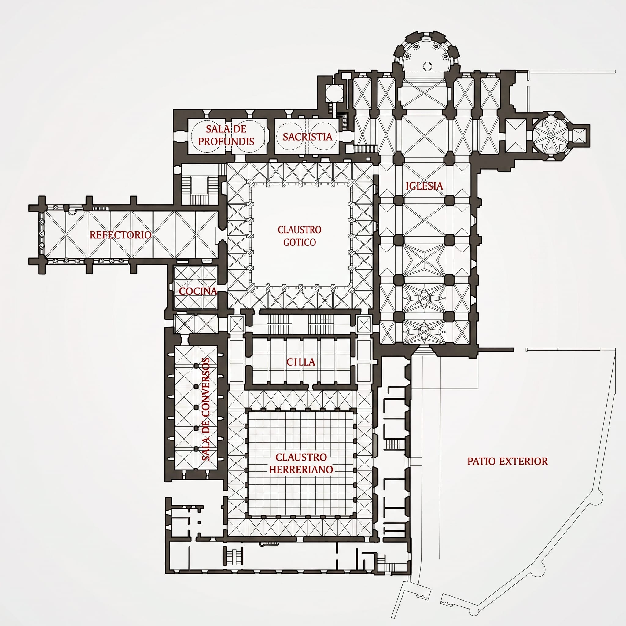 Planta del Monasterio de Santa María de Huerta