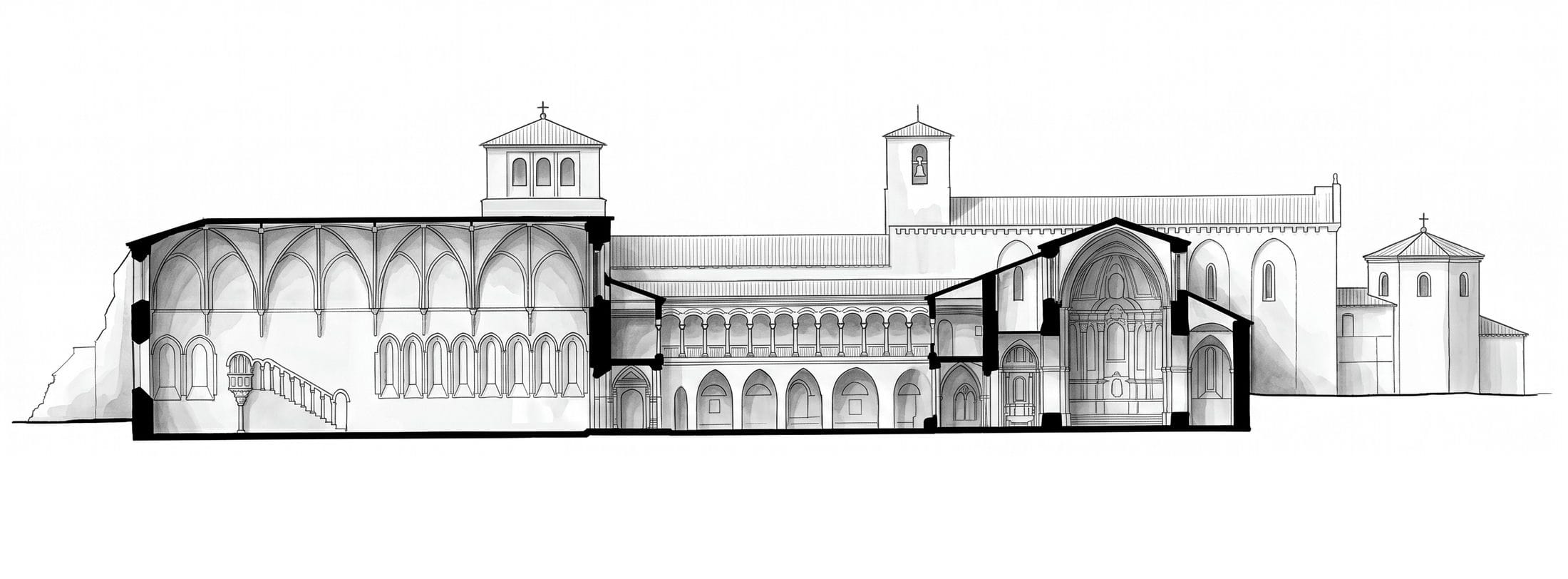Alzado del Monasterio de Santa María de Huerta